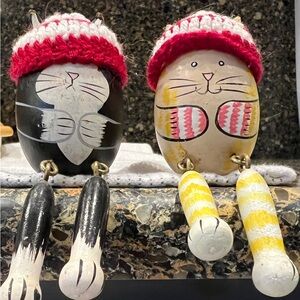 Cute Kitty Eggs That Sit on Shelf